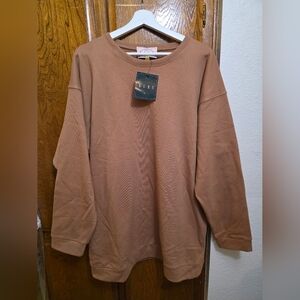 NWT BURU the Pullover Dress Caramel Knit Size M/L